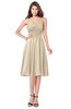 ColsBM Purdie Novelle Peach Bridesmaid Dresses A-line Strapless Half Backless Tea Length Sleeveless Gorgeous