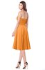 ColsBM Purdie Orange Bridesmaid Dresses A-line Strapless Half Backless Tea Length Sleeveless Gorgeous