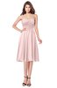 ColsBM Purdie Pastel Pink Bridesmaid Dresses A-line Strapless Half Backless Tea Length Sleeveless Gorgeous