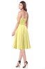 ColsBM Purdie Pastel Yellow Bridesmaid Dresses A-line Strapless Half Backless Tea Length Sleeveless Gorgeous