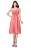 ColsBM Purdie Shell Pink Bridesmaid Dresses A-line Strapless Half Backless Tea Length Sleeveless Gorgeous