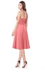 ColsBM Purdie Shell Pink Bridesmaid Dresses A-line Strapless Half Backless Tea Length Sleeveless Gorgeous