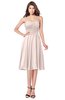 ColsBM Purdie Silver Peony Bridesmaid Dresses A-line Strapless Half Backless Tea Length Sleeveless Gorgeous