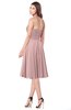 ColsBM Purdie Silver Pink Bridesmaid Dresses A-line Strapless Half Backless Tea Length Sleeveless Gorgeous