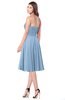 ColsBM Purdie Sky Blue Bridesmaid Dresses A-line Strapless Half Backless Tea Length Sleeveless Gorgeous