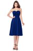 ColsBM Purdie Sodalite Blue Bridesmaid Dresses A-line Strapless Half Backless Tea Length Sleeveless Gorgeous
