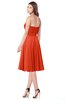 ColsBM Purdie Tangerine Tango Bridesmaid Dresses A-line Strapless Half Backless Tea Length Sleeveless Gorgeous