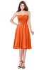 ColsBM Purdie Tangerine Bridesmaid Dresses A-line Strapless Half Backless Tea Length Sleeveless Gorgeous