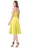 ColsBM Purdie Yellow Iris Bridesmaid Dresses A-line Strapless Half Backless Tea Length Sleeveless Gorgeous
