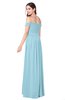 ColsBM Katelyn Aqua Bridesmaid Dresses Zip up A-line Floor Length Sweetheart Short Sleeve Gorgeous