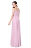 ColsBM Katelyn Baby Pink Bridesmaid Dresses Zip up A-line Floor Length Sweetheart Short Sleeve Gorgeous