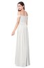 ColsBM Katelyn Cloud White Bridesmaid Dresses Zip up A-line Floor Length Sweetheart Short Sleeve Gorgeous