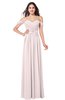 ColsBM Katelyn Light Pink Bridesmaid Dresses Zip up A-line Floor Length Sweetheart Short Sleeve Gorgeous