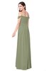 ColsBM Katelyn Moss Green Bridesmaid Dresses Zip up A-line Floor Length Sweetheart Short Sleeve Gorgeous