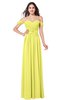 ColsBM Katelyn Pale Yellow Bridesmaid Dresses Zip up A-line Floor Length Sweetheart Short Sleeve Gorgeous