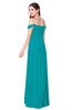 ColsBM Katelyn Peacock Blue Bridesmaid Dresses Zip up A-line Floor Length Sweetheart Short Sleeve Gorgeous