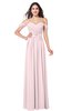 ColsBM Katelyn Petal Pink Bridesmaid Dresses Zip up A-line Floor Length Sweetheart Short Sleeve Gorgeous