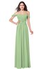 ColsBM Katelyn Sage Green Bridesmaid Dresses Zip up A-line Floor Length Sweetheart Short Sleeve Gorgeous