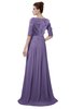 ColsBM Rene Chalk Violet Bridesmaid Dresses Boat Flower A-line Elastic Elbow Length Sleeve Hawaiian