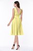 ColsBM Perla Daffodil Elegant V-neck Sleeveless Zipper Sash Plus Size Bridesmaid Dresses