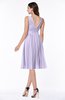 ColsBM Perla Pastel Lilac Elegant V-neck Sleeveless Zipper Sash Plus Size Bridesmaid Dresses