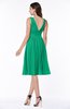 ColsBM Perla Sea Green Elegant V-neck Sleeveless Zipper Sash Plus Size Bridesmaid Dresses