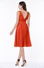 ColsBM Perla Tangerine Tango Elegant V-neck Sleeveless Zipper Sash Plus Size Bridesmaid Dresses