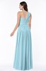 ColsBM Emmeline Aqua Modern A-line Half Backless Chiffon Floor Length Ruching Plus Size Bridesmaid Dresses