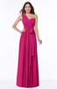 ColsBM Emmeline Beetroot Purple Modern A-line Half Backless Chiffon Floor Length Ruching Plus Size Bridesmaid Dresses