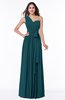ColsBM Emmeline Blue Green Modern A-line Half Backless Chiffon Floor Length Ruching Plus Size Bridesmaid Dresses