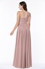 ColsBM Emmeline Blush Pink Modern A-line Half Backless Chiffon Floor Length Ruching Plus Size Bridesmaid Dresses