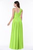 ColsBM Emmeline Bright Green Modern A-line Half Backless Chiffon Floor Length Ruching Plus Size Bridesmaid Dresses