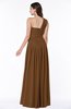 ColsBM Emmeline Brown Modern A-line Half Backless Chiffon Floor Length Ruching Plus Size Bridesmaid Dresses