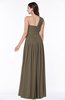 ColsBM Emmeline Carafe Brown Modern A-line Half Backless Chiffon Floor Length Ruching Plus Size Bridesmaid Dresses