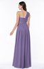 ColsBM Emmeline Chalk Violet Modern A-line Half Backless Chiffon Floor Length Ruching Plus Size Bridesmaid Dresses