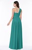 ColsBM Emmeline Emerald Green Modern A-line Half Backless Chiffon Floor Length Ruching Plus Size Bridesmaid Dresses