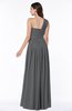 ColsBM Emmeline Grey Modern A-line Half Backless Chiffon Floor Length Ruching Plus Size Bridesmaid Dresses
