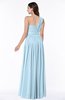 ColsBM Emmeline Ice Blue Modern A-line Half Backless Chiffon Floor Length Ruching Plus Size Bridesmaid Dresses