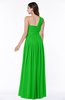 ColsBM Emmeline Jasmine Green Modern A-line Half Backless Chiffon Floor Length Ruching Plus Size Bridesmaid Dresses