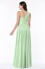 ColsBM Emmeline Light Green Modern A-line Half Backless Chiffon Floor Length Ruching Plus Size Bridesmaid Dresses