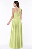 ColsBM Emmeline Lime Green Modern A-line Half Backless Chiffon Floor Length Ruching Plus Size Bridesmaid Dresses