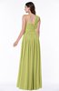 ColsBM Emmeline Linden Green Modern A-line Half Backless Chiffon Floor Length Ruching Plus Size Bridesmaid Dresses