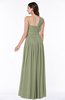 ColsBM Emmeline Moss Green Modern A-line Half Backless Chiffon Floor Length Ruching Plus Size Bridesmaid Dresses