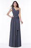 ColsBM Emmeline Nightshadow Blue Modern A-line Half Backless Chiffon Floor Length Ruching Plus Size Bridesmaid Dresses