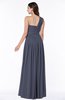 ColsBM Emmeline Nightshadow Blue Modern A-line Half Backless Chiffon Floor Length Ruching Plus Size Bridesmaid Dresses