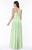 ColsBM Emmeline Pale Green Modern A-line Half Backless Chiffon Floor Length Ruching Plus Size Bridesmaid Dresses