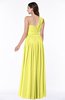 ColsBM Emmeline Pale Yellow Modern A-line Half Backless Chiffon Floor Length Ruching Plus Size Bridesmaid Dresses