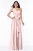 ColsBM Emmeline Pastel Pink Modern A-line Half Backless Chiffon Floor Length Ruching Plus Size Bridesmaid Dresses