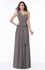 ColsBM Emmeline Ridge Grey Modern A-line Half Backless Chiffon Floor Length Ruching Plus Size Bridesmaid Dresses