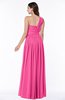 ColsBM Emmeline Rose Pink Modern A-line Half Backless Chiffon Floor Length Ruching Plus Size Bridesmaid Dresses